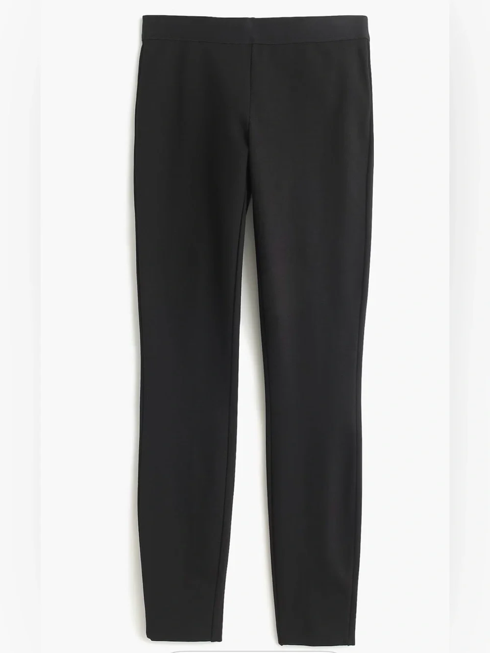 J. Crew Ponte Pixie Black Ankle-Length Pants